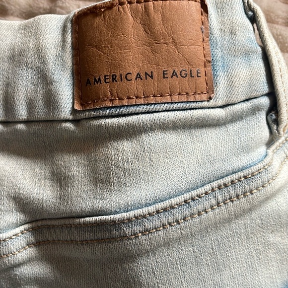 American Eagle Outfitters Blue Jean Shorts High-Waisted Trendy - Picture 5 of 9